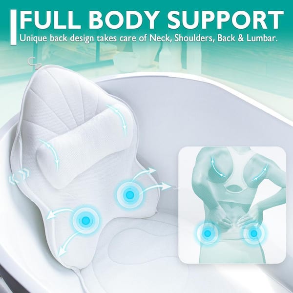 Adrinfly Luxury Thick Full Body Bath Pillows Mat and Cushion
