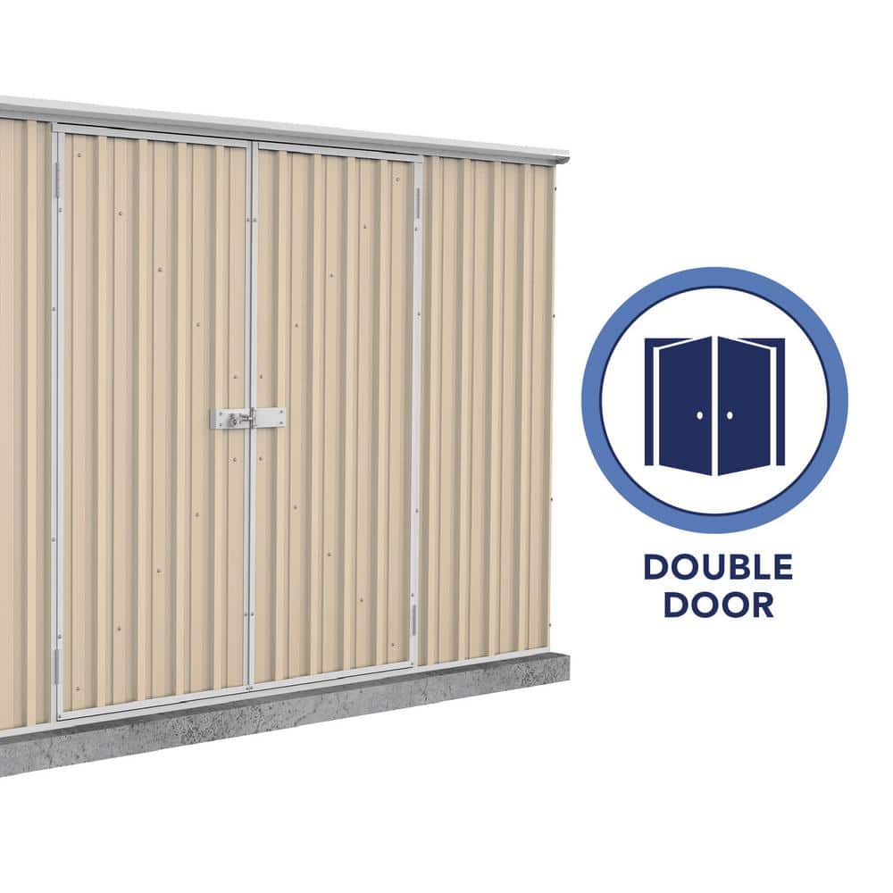 Premier 10' x 10' Classic Cream Metal Storage Shed