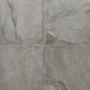 Ivy Hill Tile Dominion Slate Gray 11.81 in. x 23.62 in. Matte Limestone ...