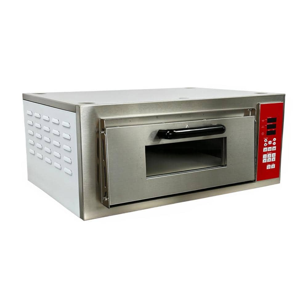 Elite Kitchen Supply 28.5 in. W Commercial NSF Single Deck Countertop Pizza Oven EF08P in Stainless Steel