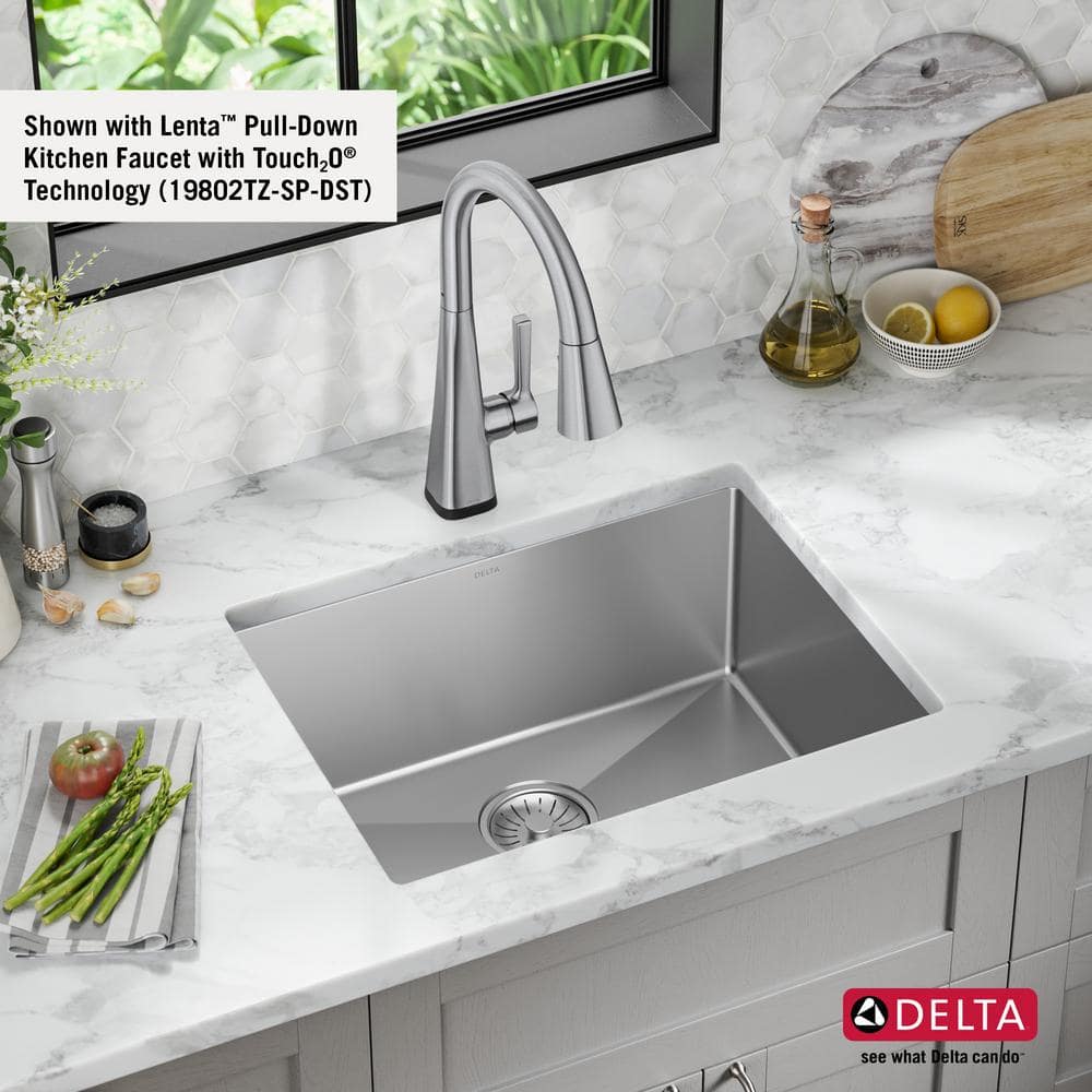 Delta 23-inch Stainless Steel Undermount Single Bowl Kitchen Sink