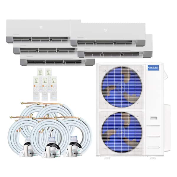 Olympus 4thGen 48,000 BTU 4 Ton Multi-Zone 24 SEER2 Ductless MiniSplit AC and Heat Pump - (3)9K,(2)12K and (5)16ft Lines