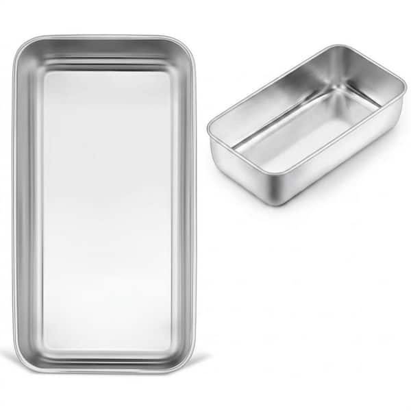 3-Cup Stainless Steel Bread Loaf Pan Set, Corrosion Resistant, Oven & Dishwasher Safe, Seamless, 3-Piece
