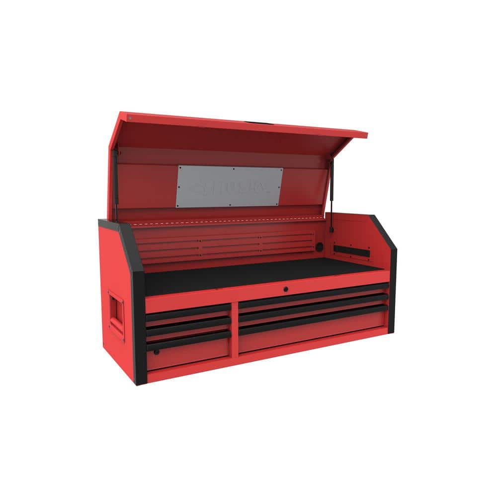 Heavy-Duty 52 in. W x 20 in. D 6-Drawer Matte Red Steel Top Tool Chest