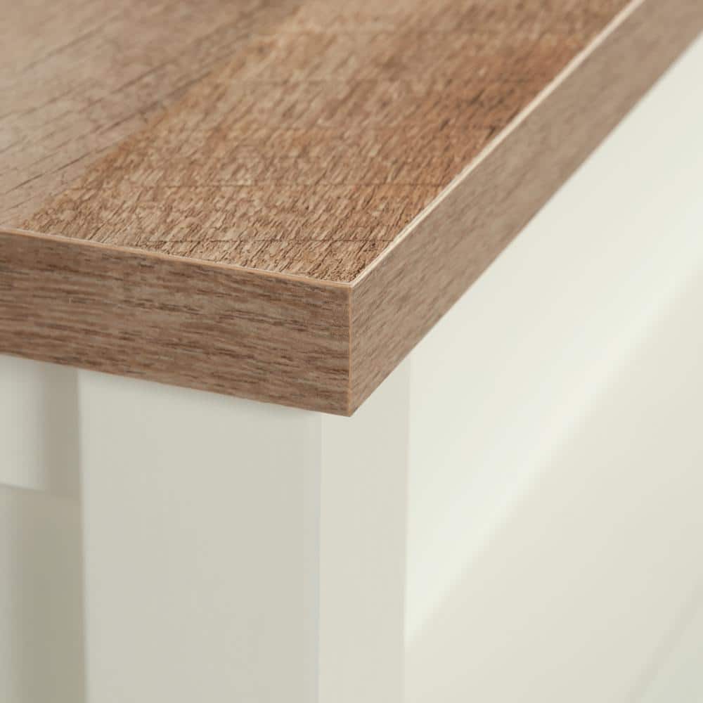 Soft White and Oak Square Gaming Coffee Table with Reversible Top