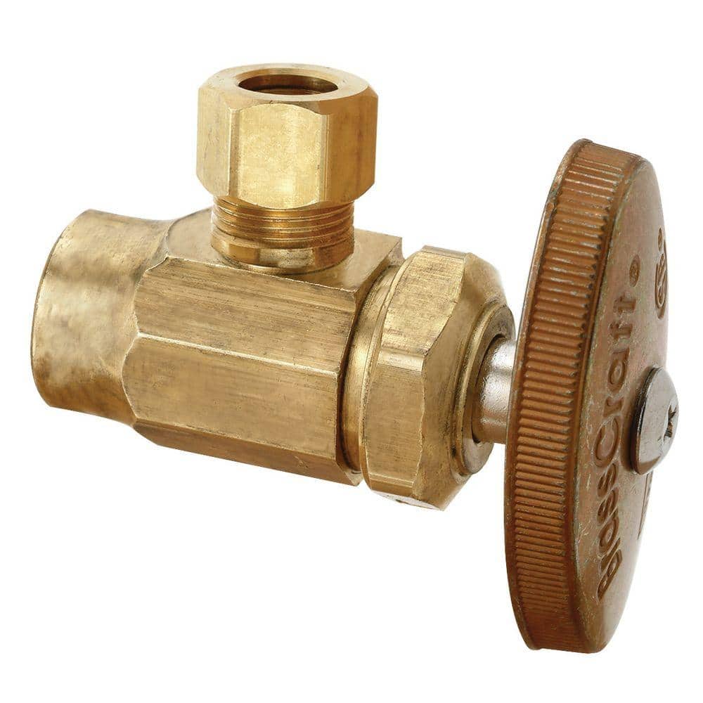 UPC 026613136127 product image for 1/2 in. Sweat Inlet x 3/8 in. Compression Outlet Rough Brass Multi-Turn Angle Va | upcitemdb.com