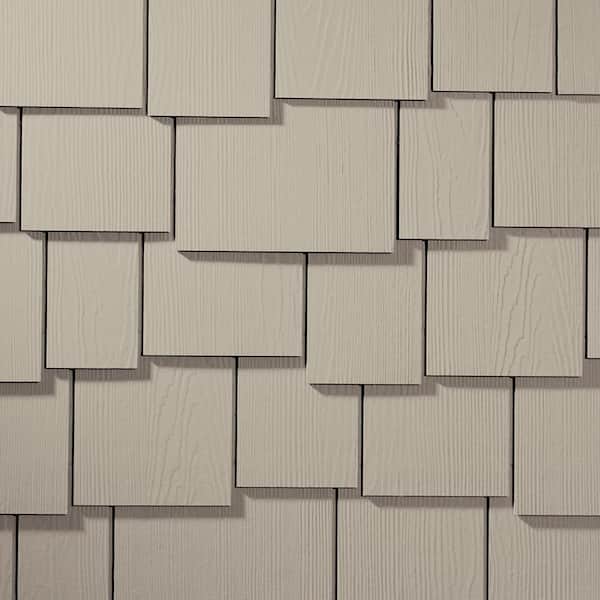 James Hardie Hardie Shingle HZ5 15.25 in. x 48 in. Statement Collection Cobble Stone Staggered Edge Fiber Cement Siding