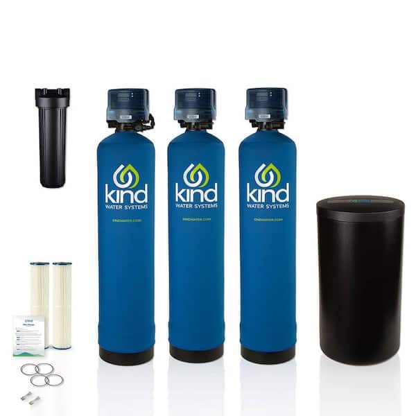 Kind Kind Water Systems Whole House Chemical Free Iron System with Water Softener and Carbon Filter for Private Wells