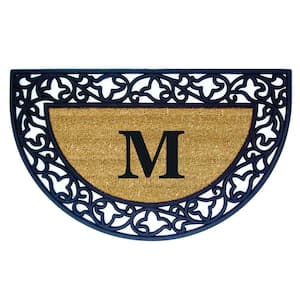 A1 Home Collections A1HC Black 30 in. x 48 in. Rubber & Coir Thin Profile  Outdoor Entrance Durable Monogrammed K Door Mat A1HOME200111_K - The Home  Depot