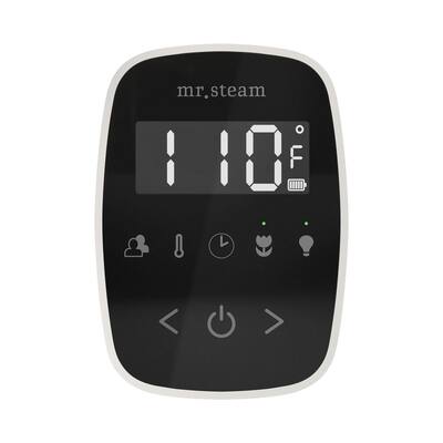 ButlerTouch Steam Shower Control Package with TempoTouch Control and Linear Steamhead in White