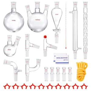 Lab Distillation Kit, Glassware Distillation Kit with Essential Oil Distillation Apparatus,29-Pieces Glassware Equipment