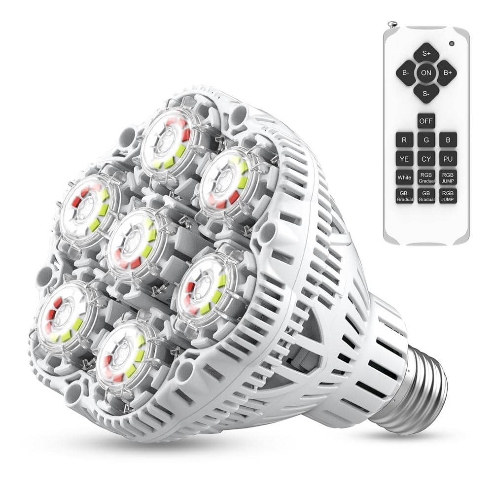 30-Watt BR30 Integrated LED Dimmable RGB Color Changing Inground Pool Night