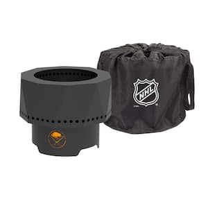 The Ridge NHL 15.7 in. x 12.5 in. Round Steel Wood Pellet Portable Fire Pit - Buffalo Sabres