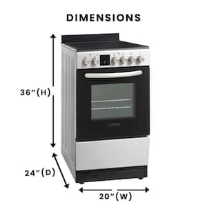20 in 4 Elements ceramic burner Electric cooking range freestanding convection oven plus air fryer in stainless