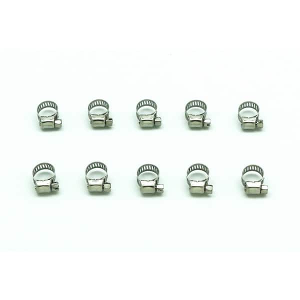 Industro 1/4 in. - 3/8 in. Stainless Steel Hose Clamps (10-Pack)