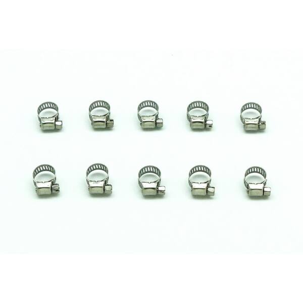 Industro 1/4 in. - 3/8 in. Stainless Steel Hose Clamps (10-Pack)