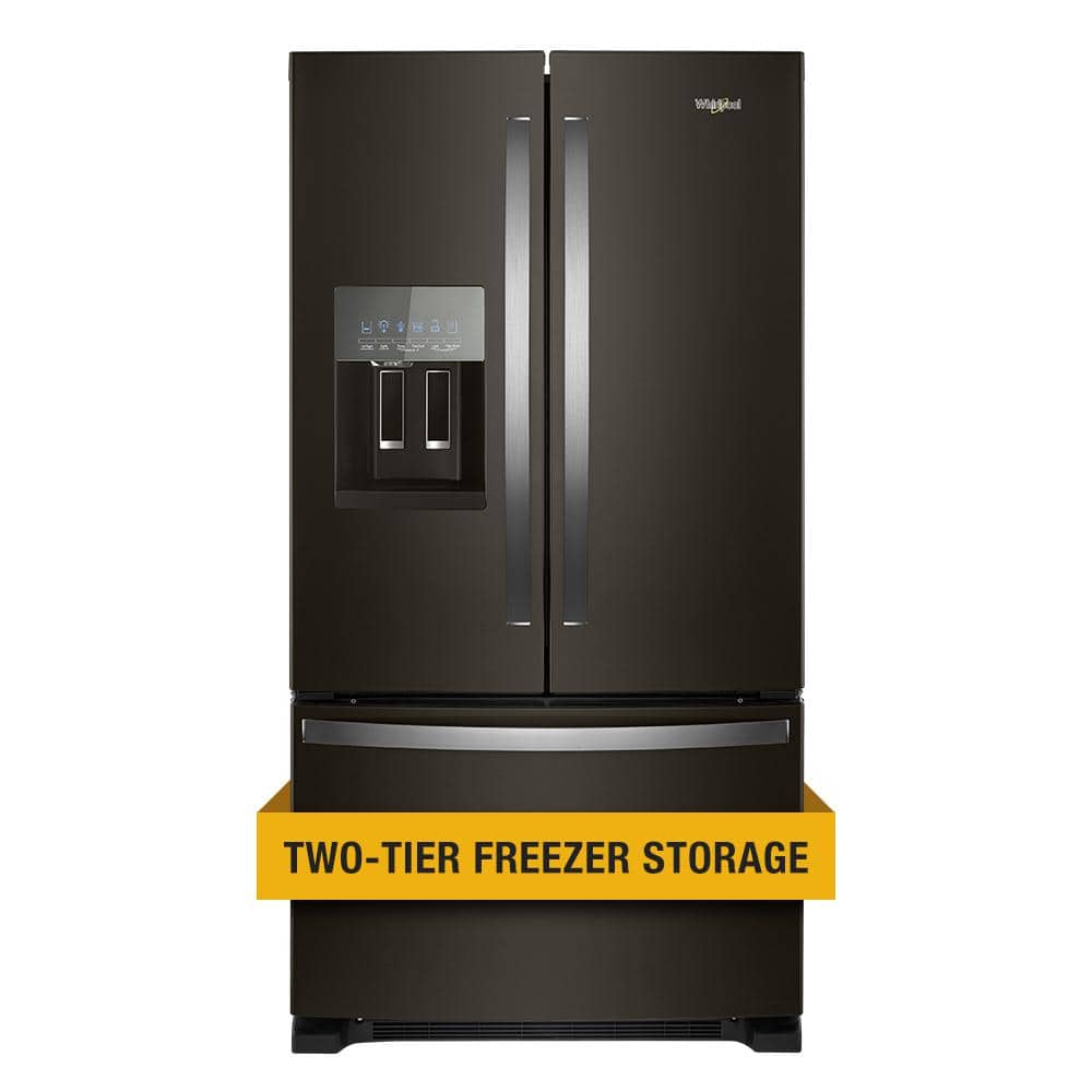 25 cu. ft. French Door Refrigerator in Fingerprint Resistant Black Stainless