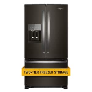 25 cu. ft. French Door Refrigerator in Fingerprint Resistant Black Stainless