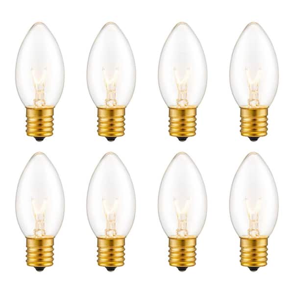 C9 Clear Incandescent Replacement Bulbs (8-Pack)