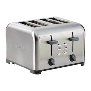 4-Slice Toaster, Stainless Steel, Dual Controls, Extra Wide Slots, Bagel and Defrost