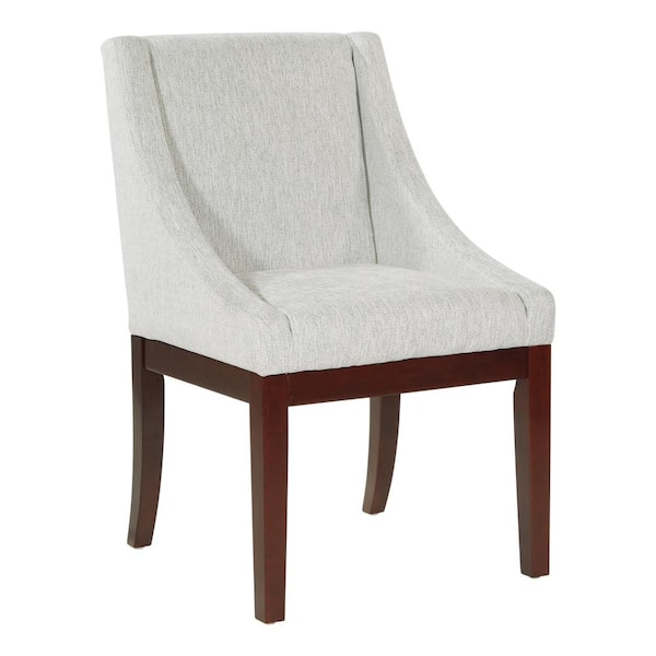 OSP Home Furnishings Monarch Dining Chair in Smoke with Medium Espresso Wood Legs
