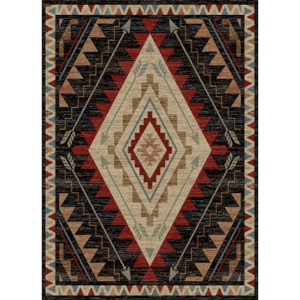 Mayberry Rug Hearthside Dakota Multi-Colored 8 ft. x 10 ft. Southwestern Area Rug