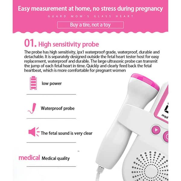 Baby Heartbeat Monitor Pregnancy Doppler Fetal Monitor for Pregnancy Easy  to Use