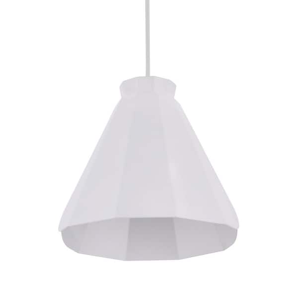 Southern Enterprises Medder 1-Light Matte White Midcentury Modern Pendant Lamp