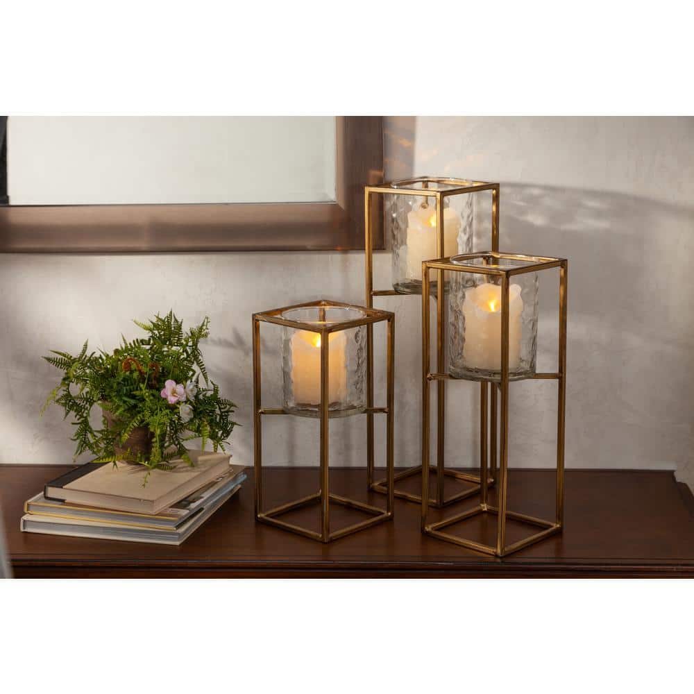 Everlasting Glow Candle Holders (Set of 3) 44657EC The Home Depot