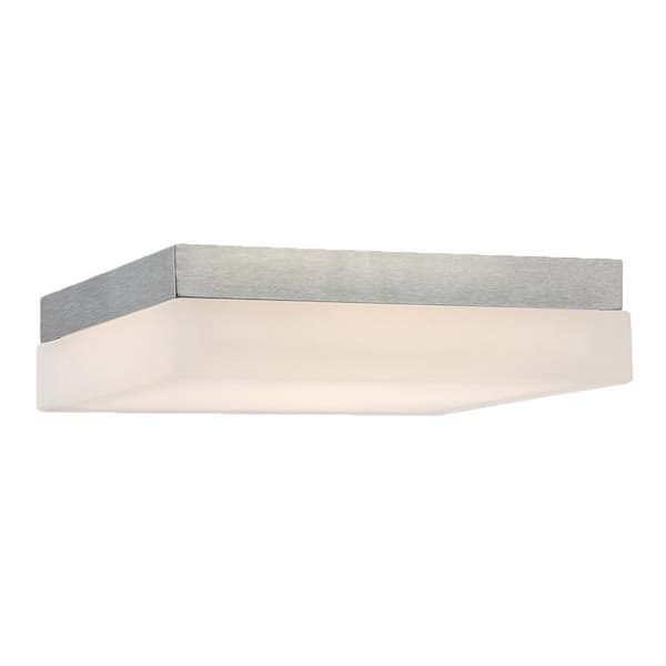 Dice 9 in. 1-Light 2700K Brushed Nickel LED Flush Mount