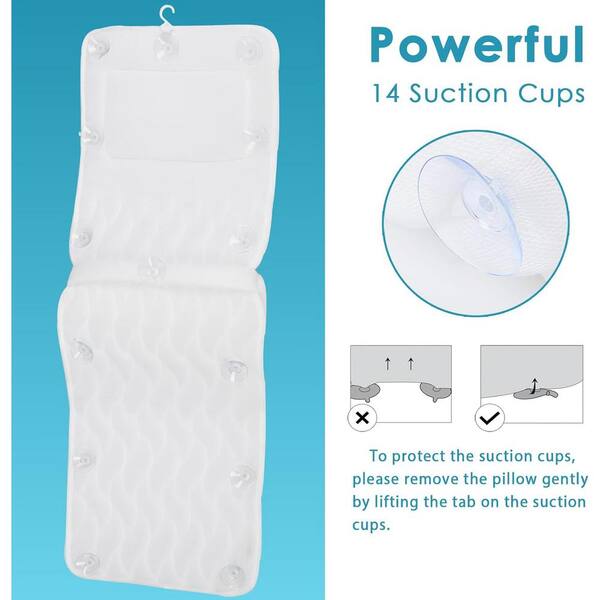 Adrinfly Luxury Full Body Bath Pillow with Lumbar Pillow
