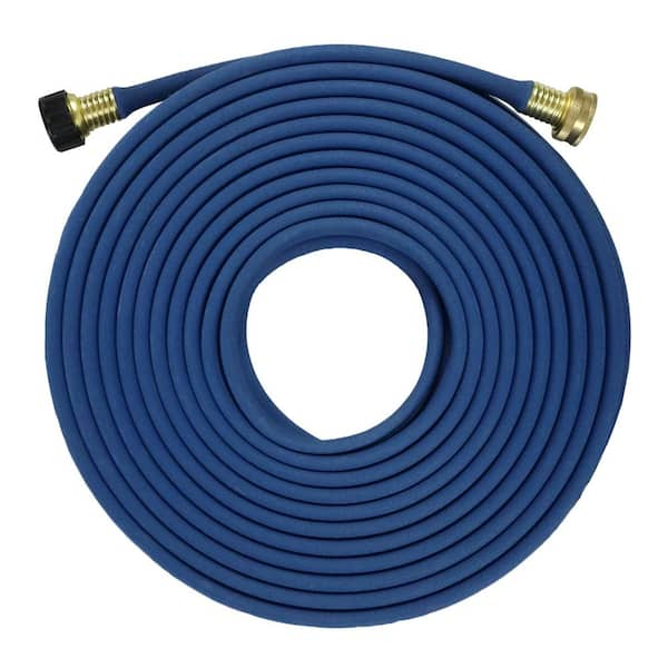 Afoxsos 1/2 in. x 50 ft. Garden Flat Soaker Hose with Metal Hose Connector Ends, for Flower Beds; Seedlings; Landscaping