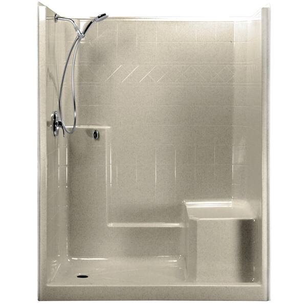 Ella 60 In X 33 In X 77 In 1 Piece Low Threshold Shower Stall In Beach Shower Kit Right Hand 3036