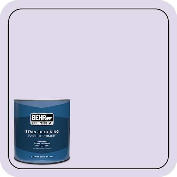 BEHR ULTRA 1 qt. #640A-2 Misty Violet Extra Durable Satin Enamel Interior Paint & Primer