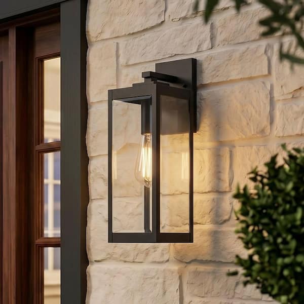 Westover 1-Light Earth Black Outdoor Wall Lantern Sconce