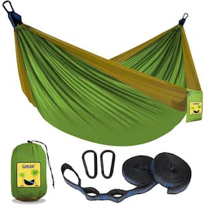 8.8 ft. Double and Single Medium Portable Hammock with Storage Bag, 2 10-ft. Talon Straps in Khaki and Army Green