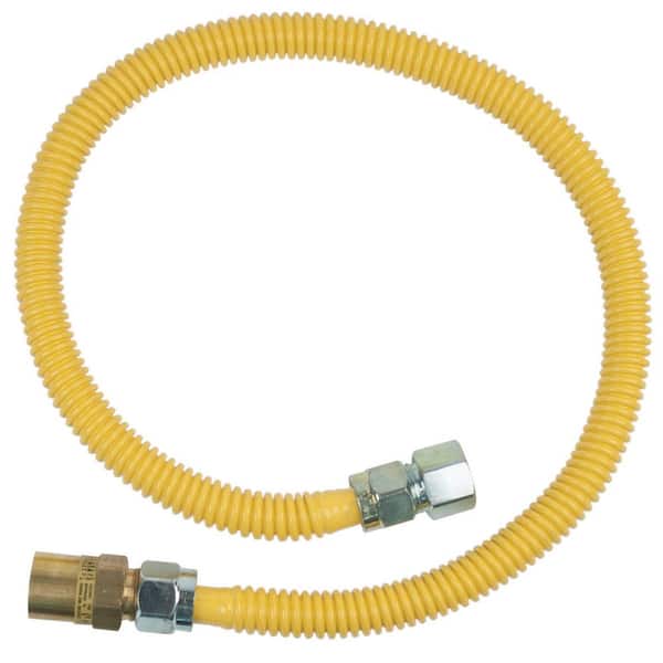 BrassCraft 3/4 in. FIP x 3/4 in. FIP x 36 in. Gas Connector (5/8 in. OD) w/Safety+Plus2 Thermal Excess Flow Valve (107,000 BTU)