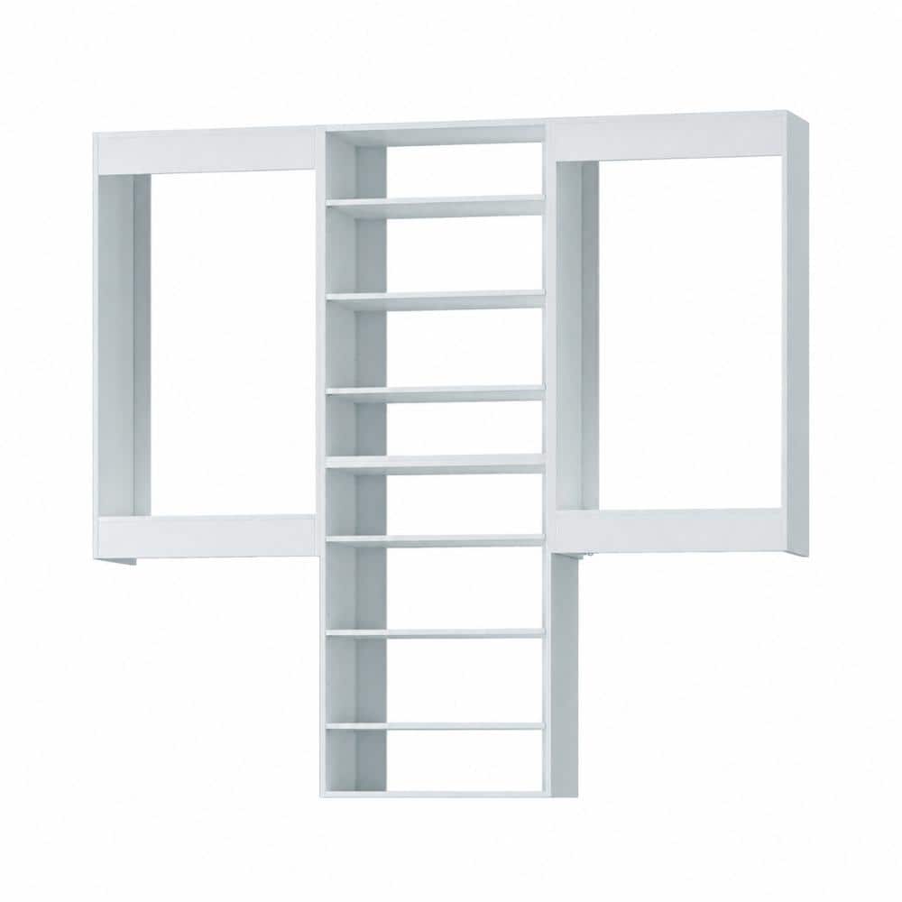 90 in W White Modular Closet System Wood Closet Organizer Storage Unit for Clothes Shoes Handbags and Accessories price history on PriceWatchPro