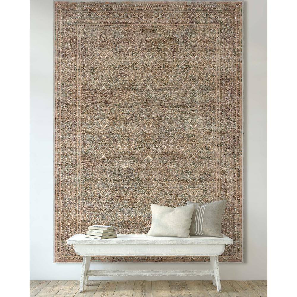 Asha Juliette Beige 6 ft. x 9 ft. Flat-Weave Vintage Persian Oreintal Area Rug price history on PriceWatchPro