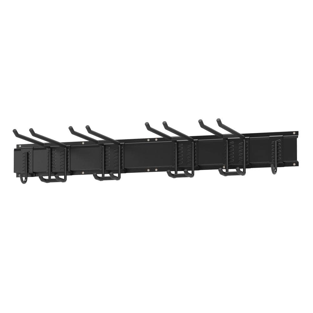Garage Wall Tool Storage Rack Heavy Duty Organizer with 6 Double Hooks & 2 Mounting Rails price history on PriceWatchPro