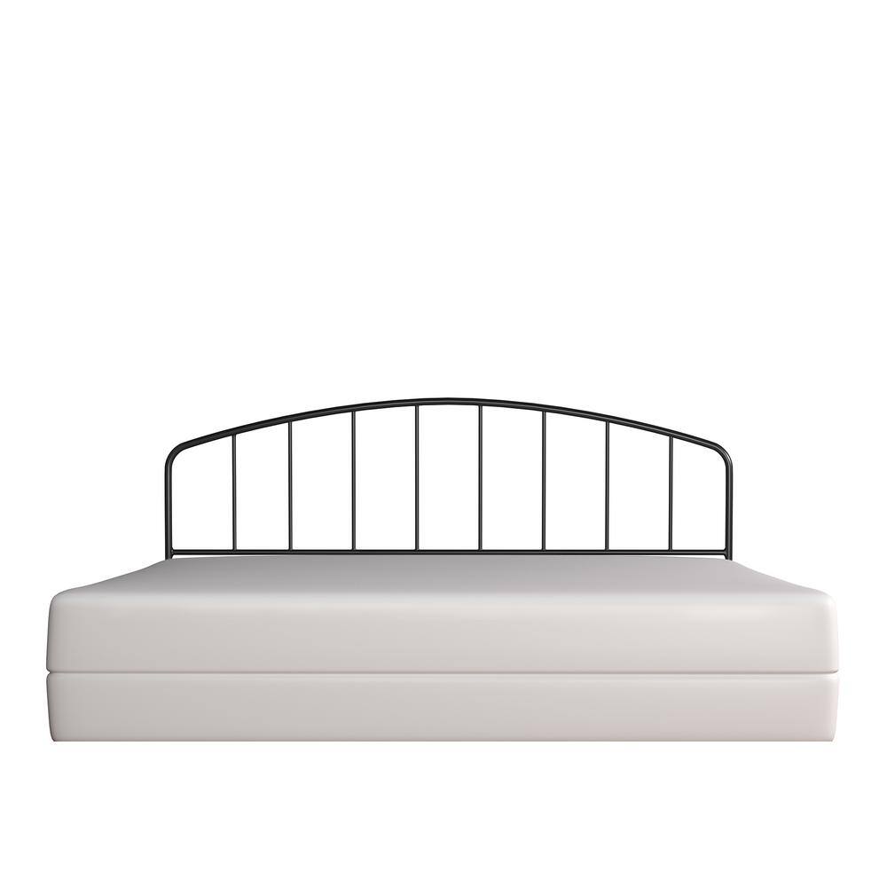 Tolland Black Metal King Spindle Headboard with Arched Design