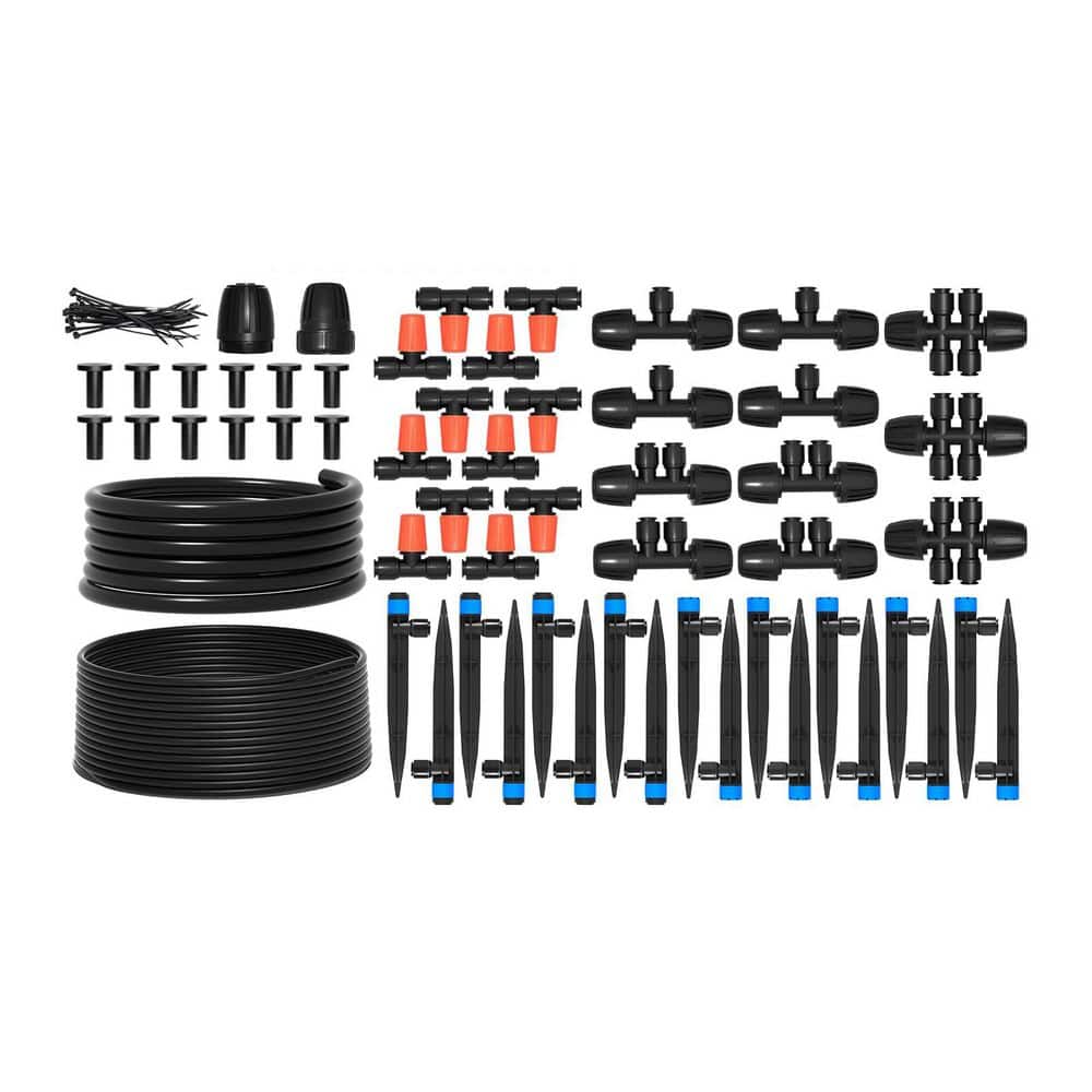 Automatic Greenhouse Micro Drip Irrigation Kit Patio Misting Plant Watering System Adjustable Nozzle Hose 101 chars price history on PriceWatchPro