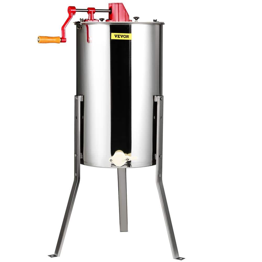 SVOPES Manual Honey Extractor, 3-Frame Stainless Steel Spinner