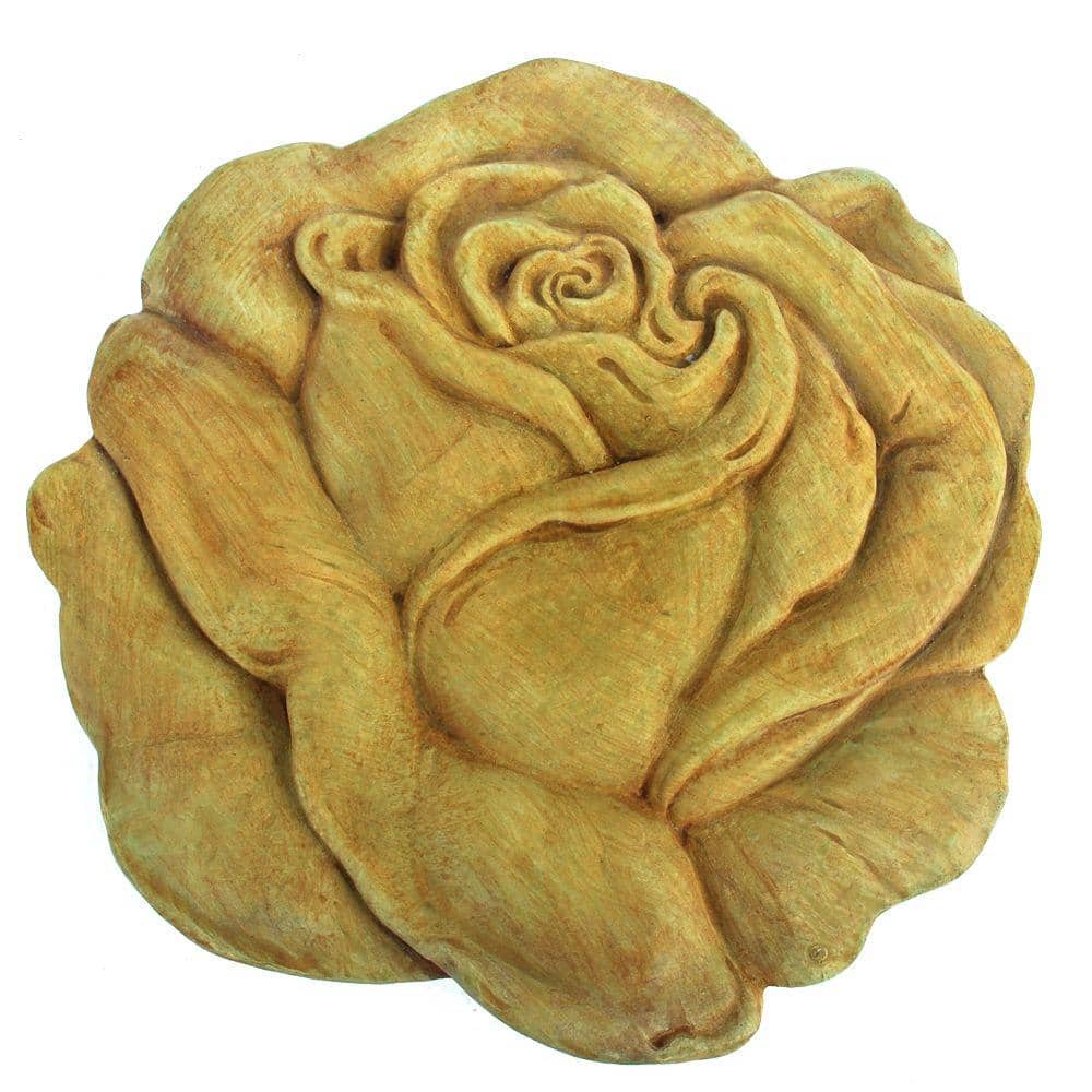 Cast Stone Rose Stepstone Weathered Bronze