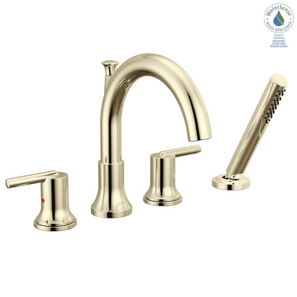 Delta Trinsic 2-Handle Deck Mount Roman Tub Faucet Trim Kit Only