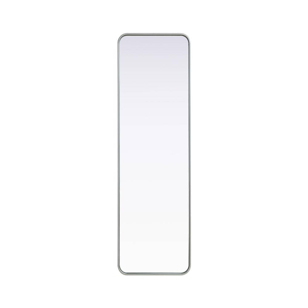 Timeless Home Silver 18 in. W x 60 in. H Contour Wall Mirror