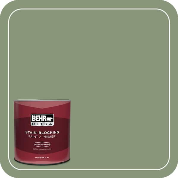 BEHR ULTRA 1 qt. #S390-5 Laurel Tree Extra Durable Flat Interior Paint & Primer