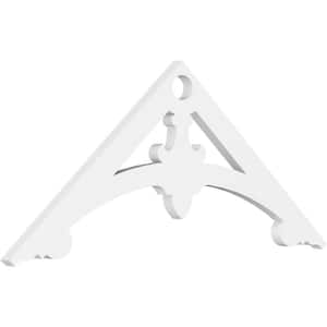 1 in. x 36 in. x 15 in. (10/12) Pitch Sellek Gable Pediment Architectural Grade PVC Moulding