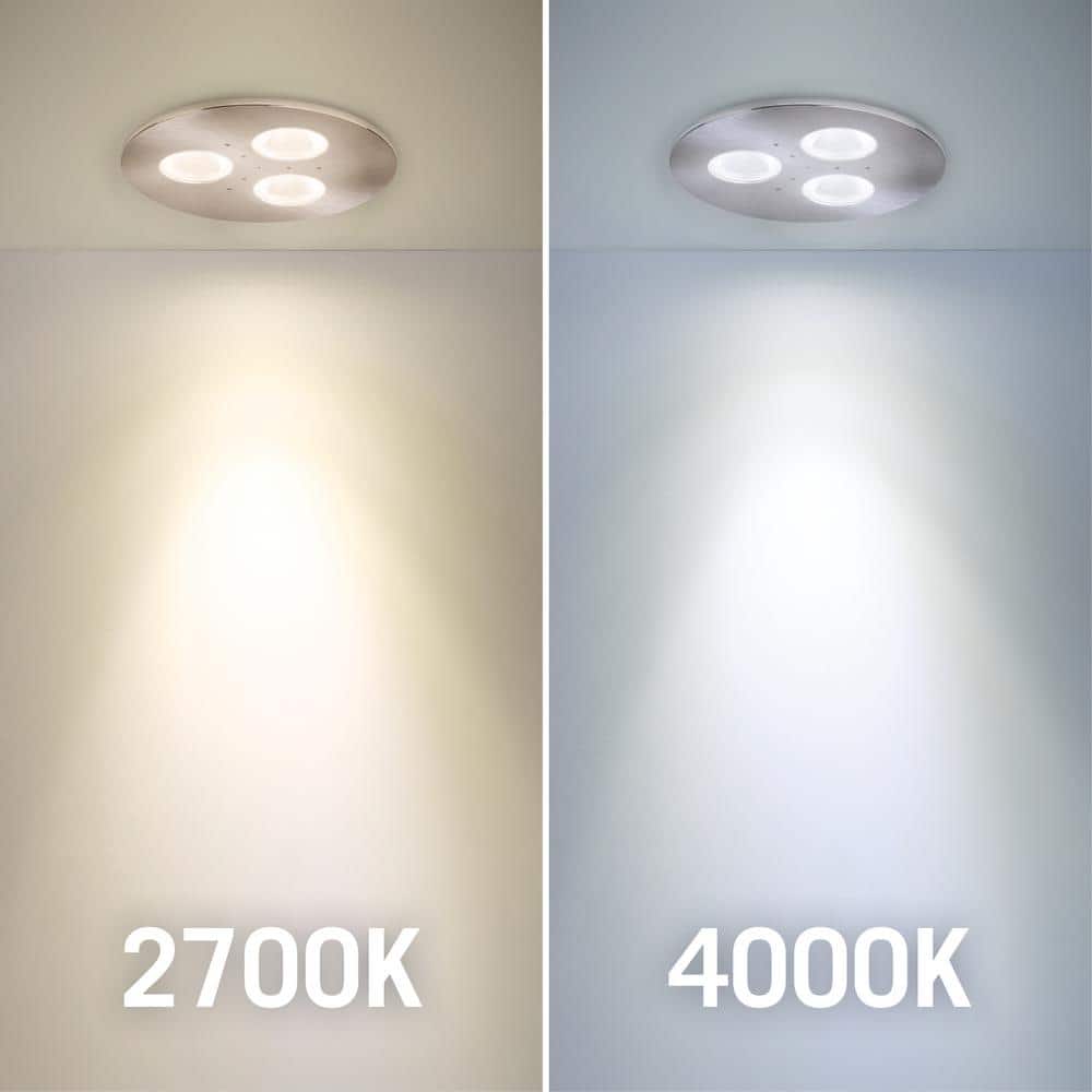Matte White 4000K LED Puck Light for Cabinets