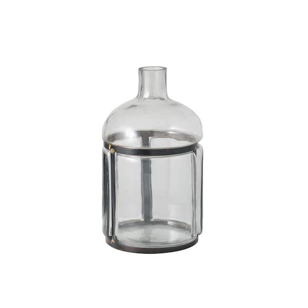 SULLIVANS 12.25" Metal and Glass Bottle Vase